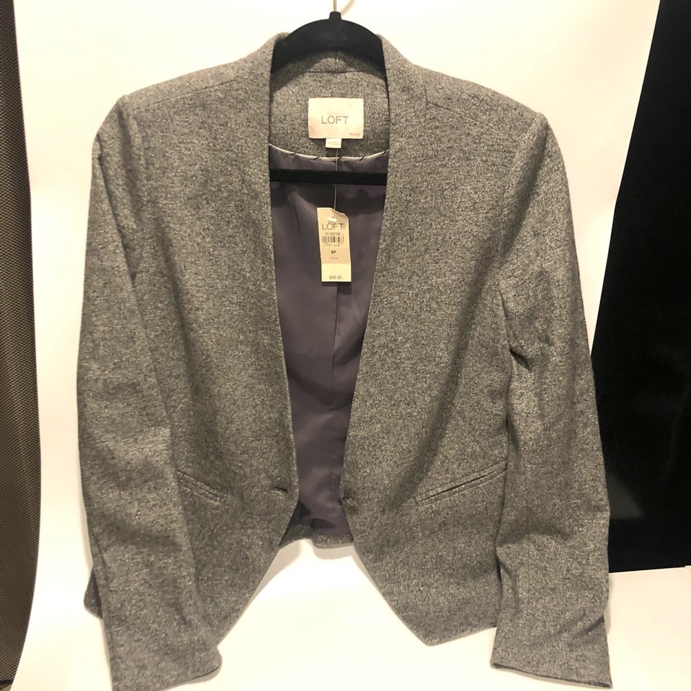 LOFT Ann Taylor NEW Grey Blazer Jacket 8P